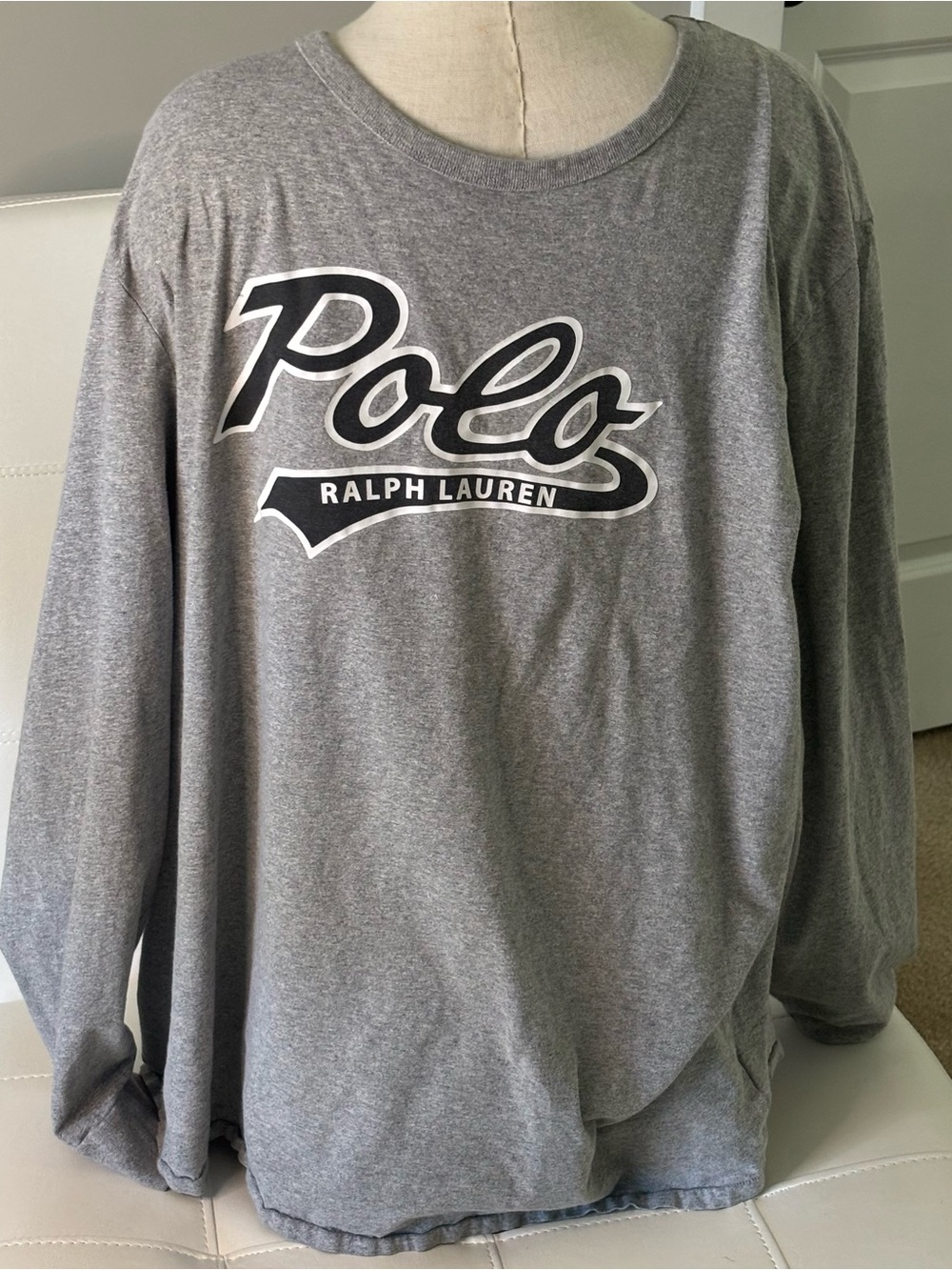 Polo by Ralph Lauren Gray Crewneck Sweatshirt with Black Logo